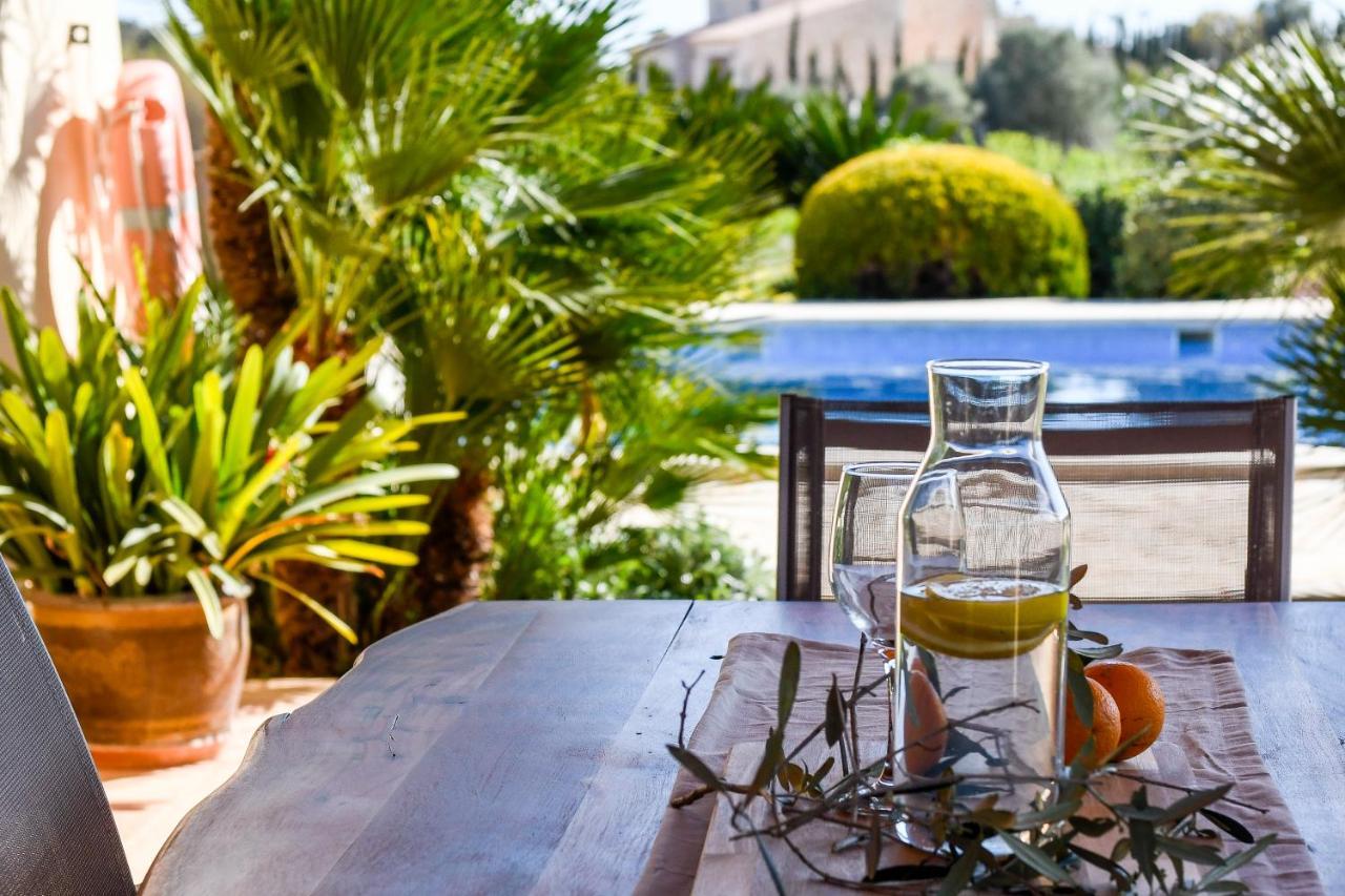 Moderne Finca Can Vicento - Heizung - Pizzaofen Porto Cristo Exteriör bild