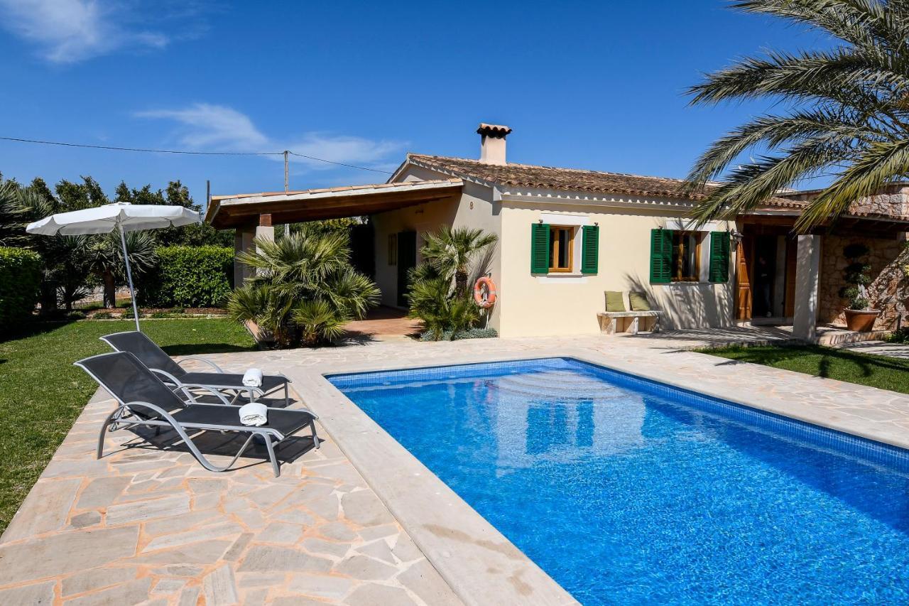 Moderne Finca Can Vicento - Heizung - Pizzaofen Porto Cristo Exteriör bild