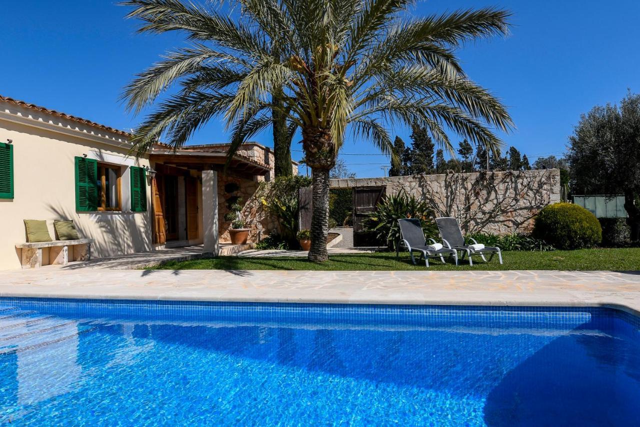 Moderne Finca Can Vicento - Heizung - Pizzaofen Porto Cristo Exteriör bild
