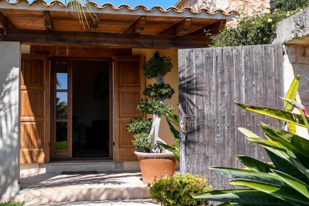 Moderne Finca Can Vicento - Heizung - Pizzaofen Porto Cristo Exteriör bild